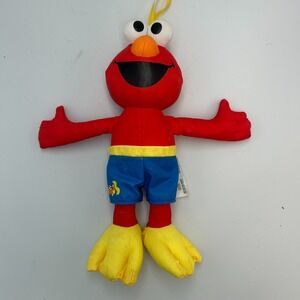 ELMO Sesame Street  Bath Time Water Plush Doll Swim Hasbro Elmos World Toy 2014